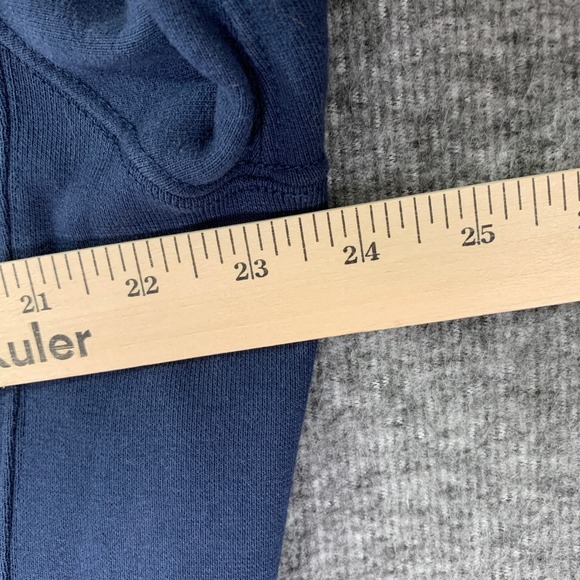 American Giant Hoodie Men Large Full Zip Navy Drawstring Heavyweight - Picture 10 of 11